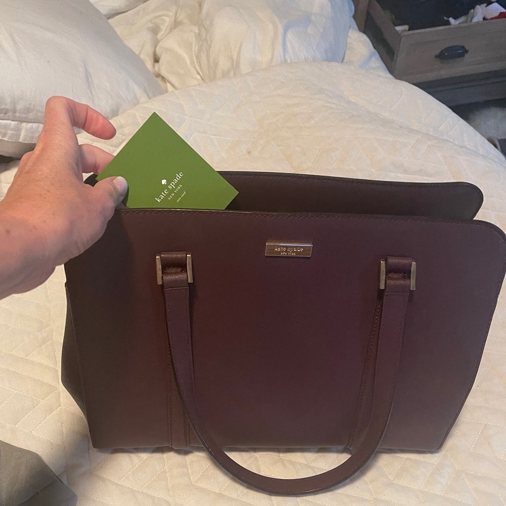 Kate Spade Eggplant colored leather purse